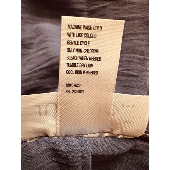 Just Be Women's Blue Shorts Drawstring Tie in Front Lightweight Material Size 3x - Picture 8 of 8